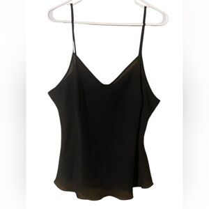 Lane Bryant Black Sheer Top Cami Women’s 14/16 adjustable Spaghetti straps Goth